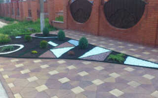 Тротуарная плитка во дворе частного дома: подготовка, этапы работ, фото
