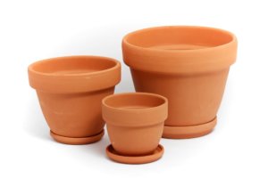 Глиняные горшочки для растений Глиняные горшочки для растений
