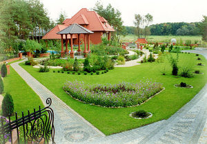 Благоустройство двора частного дома