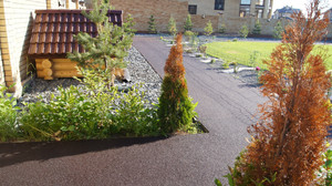 Проект благоустроенного участка Укладка тропинок во дворе дома