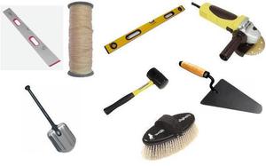 Перечень материалов и инструментов для укладки тротуарной плитки своими руками