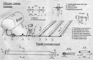 Схема капельного полива - как правильно организовать полив.